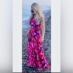 Abel the Label Anthropologie Charlotte tie back maxi dress